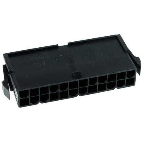 Phobya ATX Power Connector 24Pin Buchse, Elektronikkabel + Stecker, Schwarz