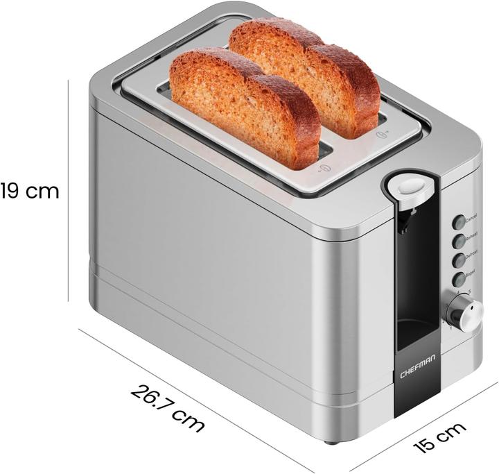 Actual product image Chefman Stainless steel toaster
