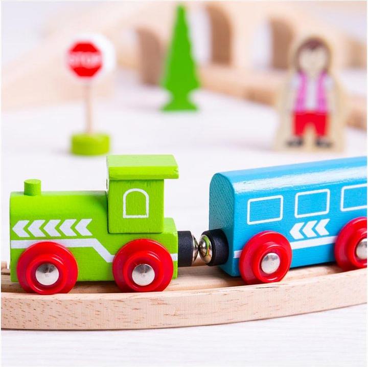 Actual product image Bigjigs Wooden train set