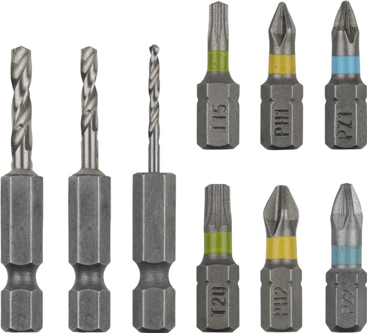 Image du produit wolfcraft wolfcraft 1 Flipbit-Set Verschrauben 9 tlg (SW 6,35 mm (¼"))