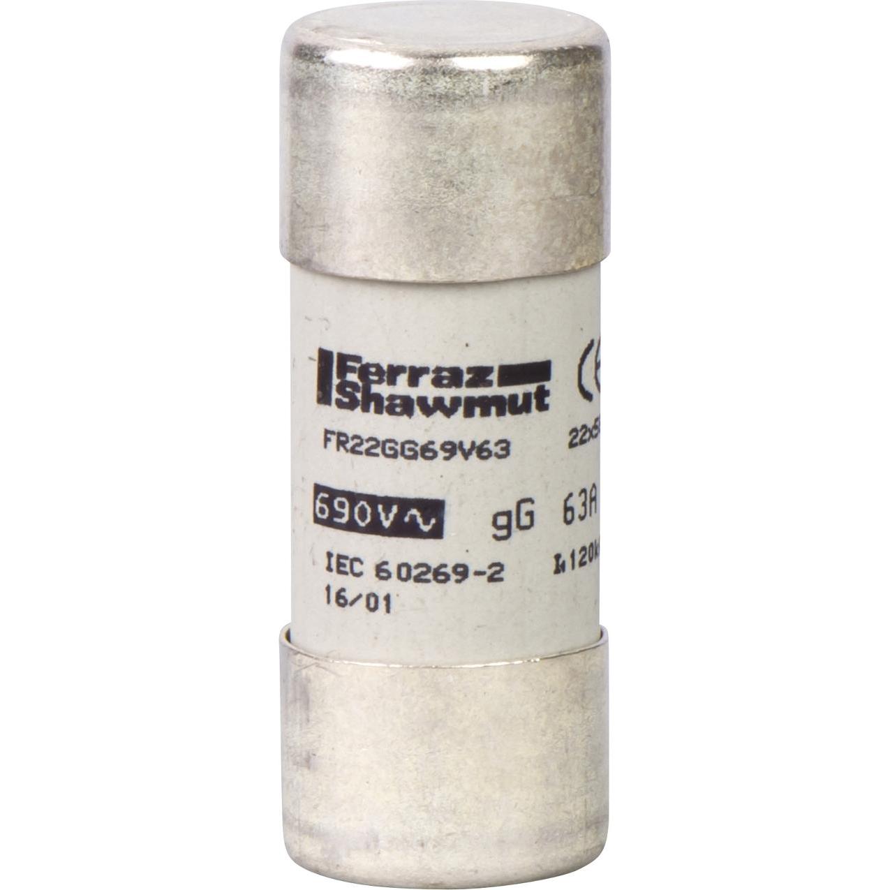 10x Schneider Electric, Sicherung, Sicherung DF2-FN, gG-Grösse 22x58mm, DF2FN10 (Zylindersicherung, 10 A)