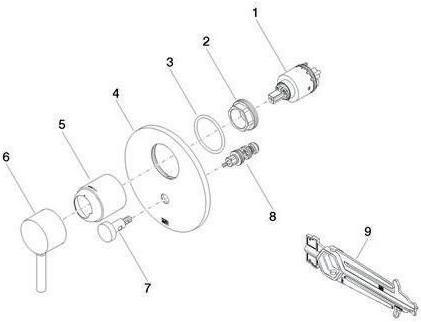 Image du produit Dornbracht Dornb Mitigeur monocommandé encastré META avec inverseur noir mat