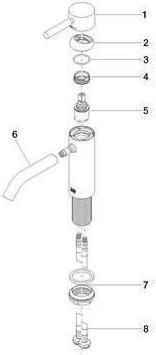 Actual product image Dornbracht Dornb Single-lever basin mixer META Ausldg 135mm without pop-up waste chrome