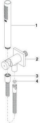 Image du produit Dornbracht Garniture de douche flexible Dornb support de douche intégré chromé
