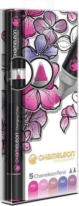 Chameleon Aquarellfarbstifte Brushpens Rosa-Violetttöne (5x)