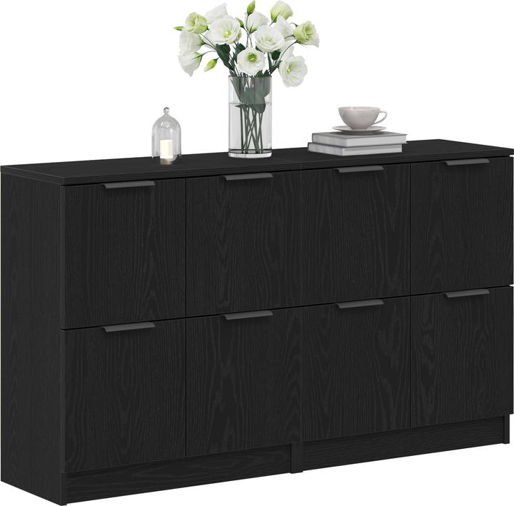 Produktbild vidaXL Schwarz Eiche Sideboard (30 x 30 x 70 cm)