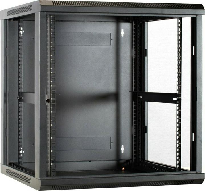 Produktbild Dsit 12 HE Serverschrank, Wandgehäuse mit Glastür (BxTxH) 600 x 600 x 635mm (12 HE, 19 Zoll Rack)