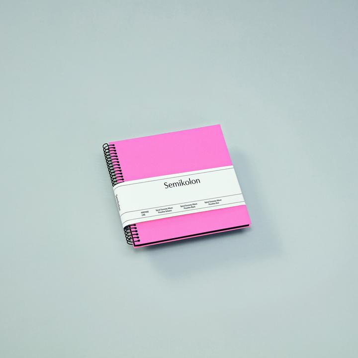 Productafbeelding Semikolon Fotoalbum 17 x 17 cm Roze, 20 zwarte pagina's (10 x 15 cm, 9 x 13 cm)