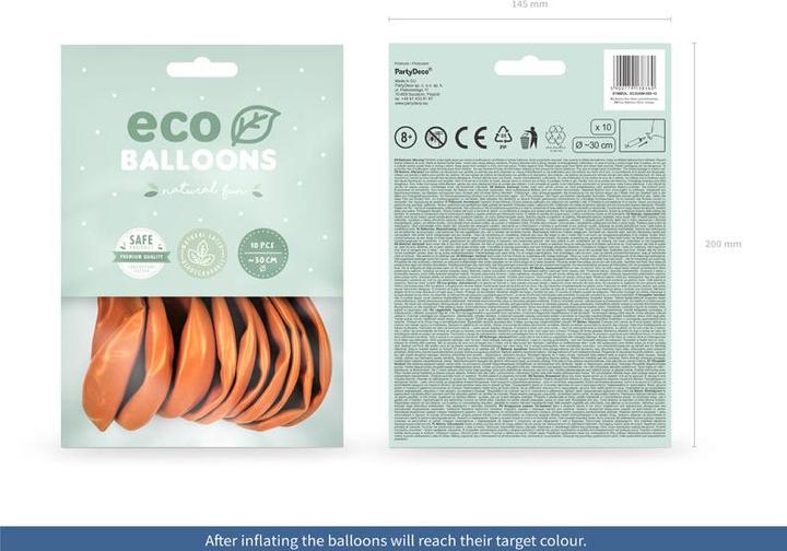 Actual product image Partydeco Balloons orange metallised Eco (10x)