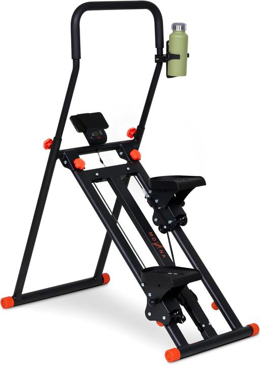 Movana Fitnessgerät Treppensteiger mit 3 Schwierigkeitsstufen und Flaschenhalter