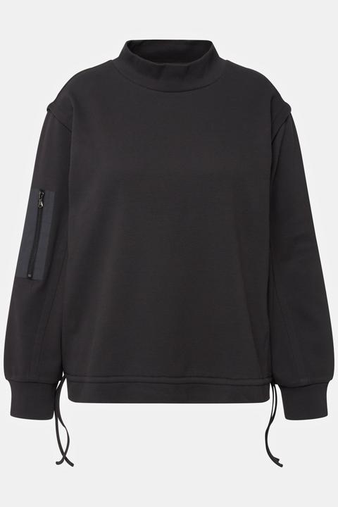 Produktbild Ulla Popken Sweatshirt, Rippstruktur, Saumband, Stehkragen, Langarm (46, 48)