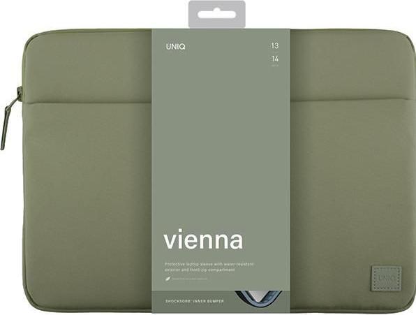 Produktbild Uniq etui Vienna laptop Sleeve 14" zielony/laurel green Waterproof RPET (14")