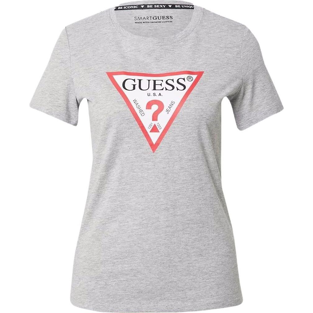 Guess, Damen, Shirt, t-shirt, Grau, (XL)