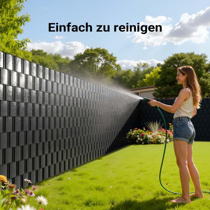 Produktbild Wiltec Sichtschutz Streifen 35mx19cm PVC 650g/m² 20 Clips Zaunfolie