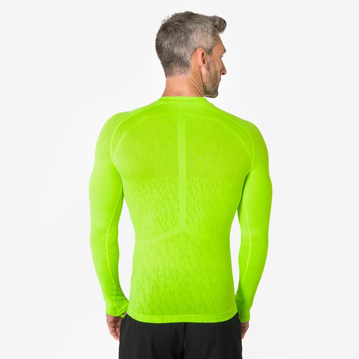 Actual product image Kipsta Damen/Herren Funktionsshirt langarm wärmend - Keepdry neongrün (XXL)
