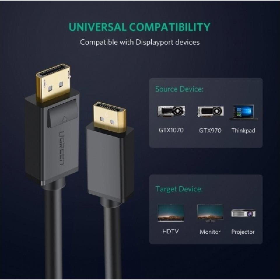 Thumbnail - Ugreen Display Port – Display Port (3 m, DisplayPort), Video Kabel