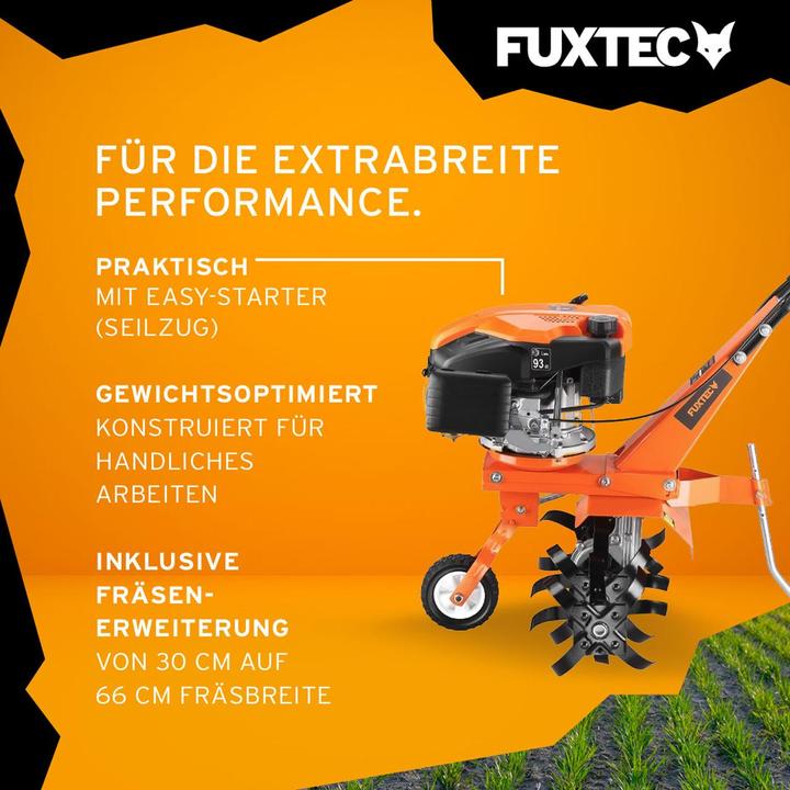 Actual product image Fuxtec FX-AF1139 SET rotary tiller Motorised hoe incl tiller width extension