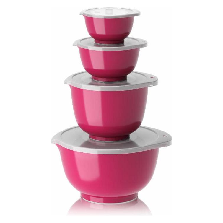 Rosti Nieuw Margrethe Set 8-delig 0, 25 + 0, 5 + 1, 5 + 3 L Rode Biet, Kom + Kom, Rood