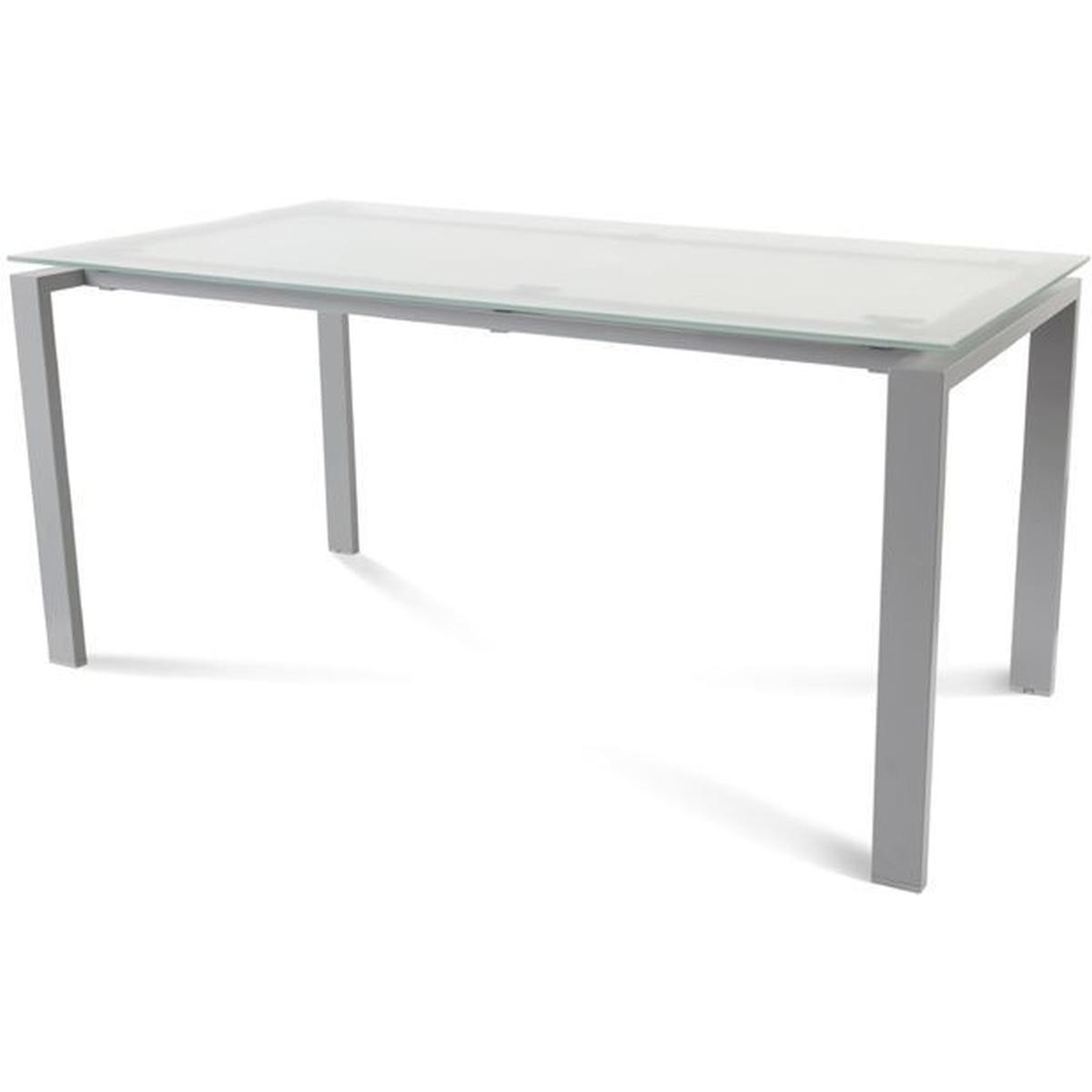 Rocada, Schreibtisch, Schreibtisch Total BxTxH 160x80x73cm Gestell grau Platte Glas satiniert (160 x 80 x 73 cm)