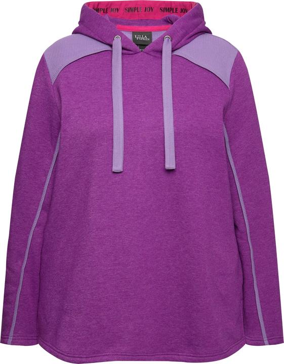 Produktbild Ulla Popken Hoodie, Waffelpikee, A-Linie, Kapuze, Langarm (46, 48)