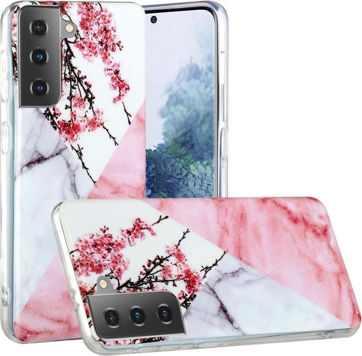 Produktbild Cover-Discount Galaxy S21+ - Softes Silikon Gummi Case Flower Marbel (Samsung Galaxy S21+)