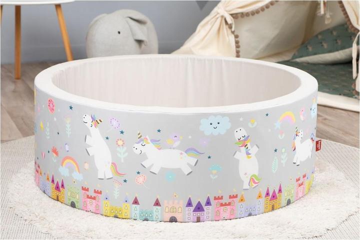 Immagine prodotto Knorrtoys Bällebad soft - "Unicorn grey" - 150 balls grey/white/transparent (ca. 7 cm)