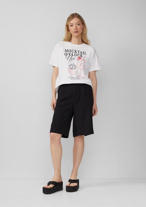 Image du produit S.Oliver T-Shirt Baumwollshirt mit überschnittener Schulter und Frontprint (M)