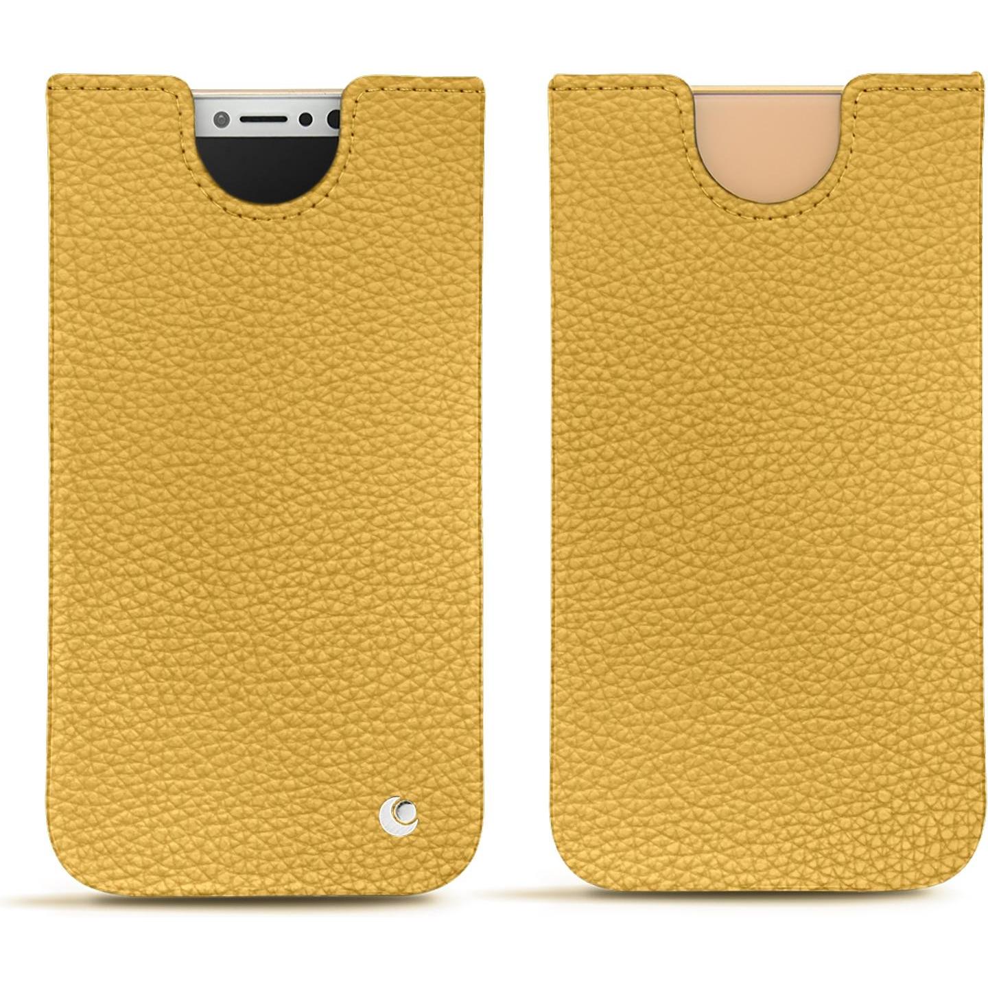 Noreve Lederschutzhülle (Apple iPhone X), Smartphone Hülle, Orange