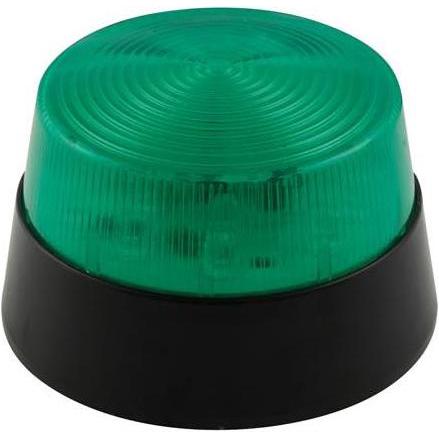 Perel, Sicherheitskennzeichnung, LED-BLITZLICHT - GRÜN - 12 VDC - ø 77 mm