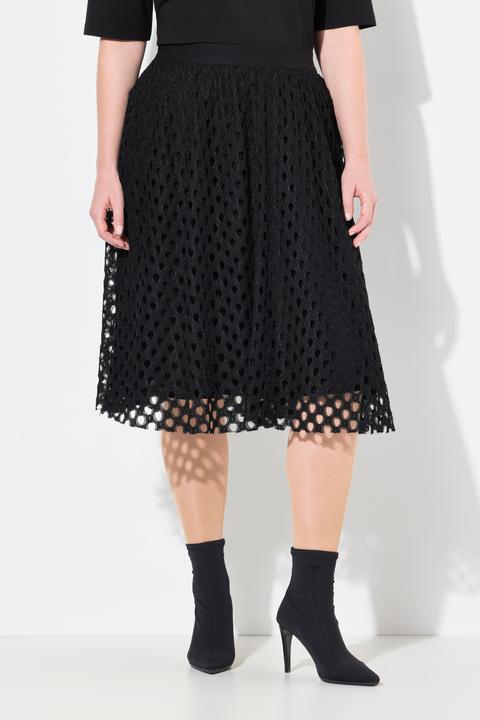 Actual product image Ulla Popken Layered Lace Midi Skirt (46, 48)