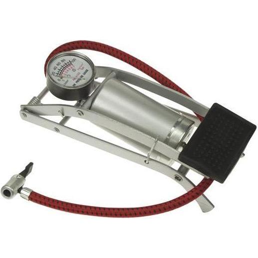 Perel, Fahrzeug Werkzeug, Fusspumpe + Manometer
