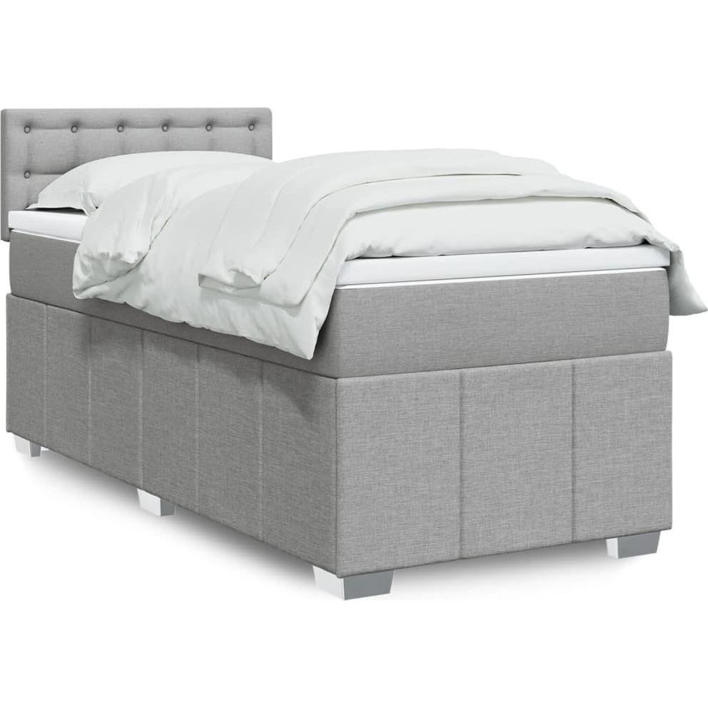 VidaXL, Bett, Bo x springbett mit Matratze 80 x 200 cm Stoff (80 x 200 cm)