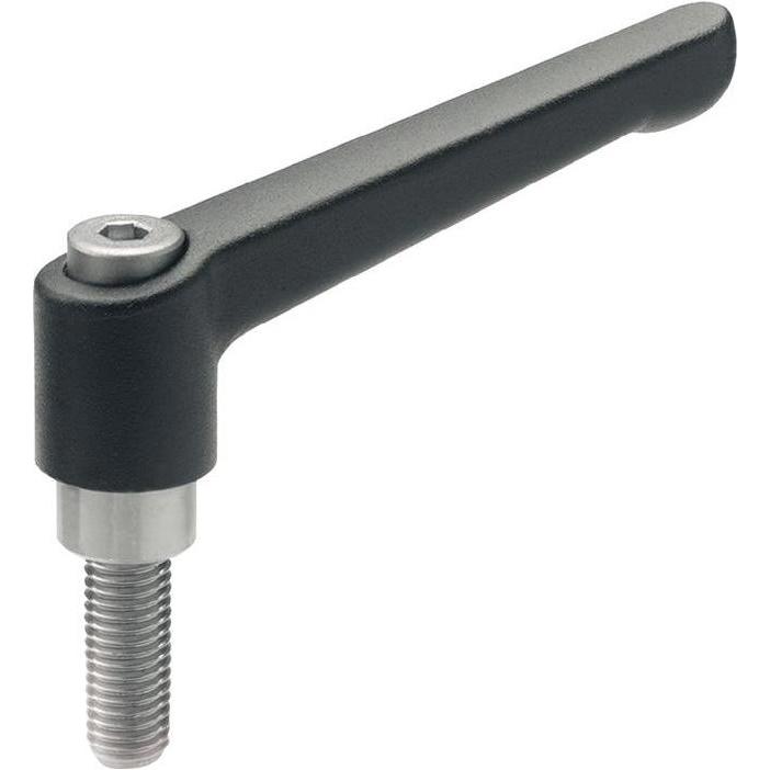 Ganter, Schraubstock + Zwinge, Verstellbarer Klemmhebel GN 300.1 d1 M 10 mm l1 78 mm l2 32 mm Aussengewinde (78 mm)