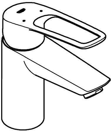 Actual product image Grohe EH-WTbatt EUROSMART 1/2inch, S-Size chrome