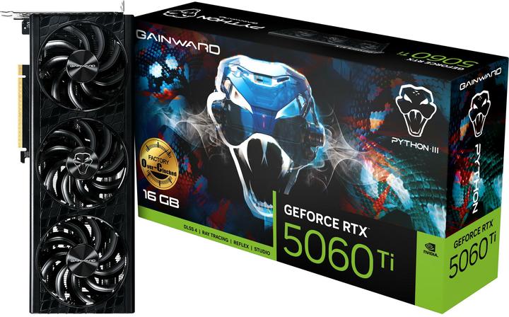 Actual product image Gainward GeForce RTX 5060 Ti Python III OC (16 GB)