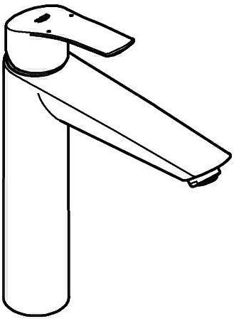 Actual product image Grohe EH-WTbatt EUROSMART 1/2inch, XL-Size chrome