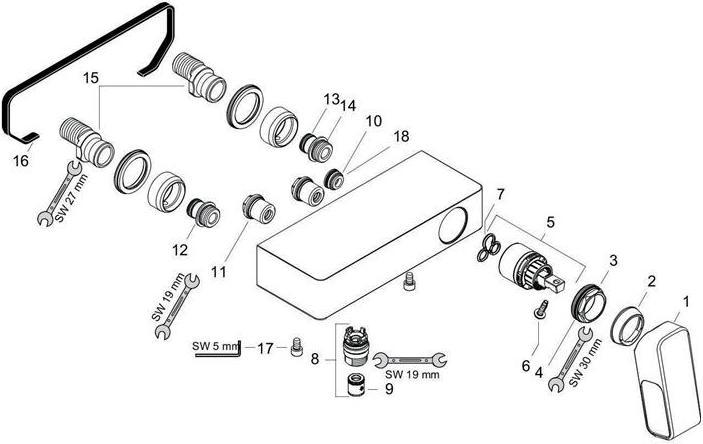 Produktbild Axor Einhebel-Brausemischer URQUIOLA DN 15, Aufputz chrom