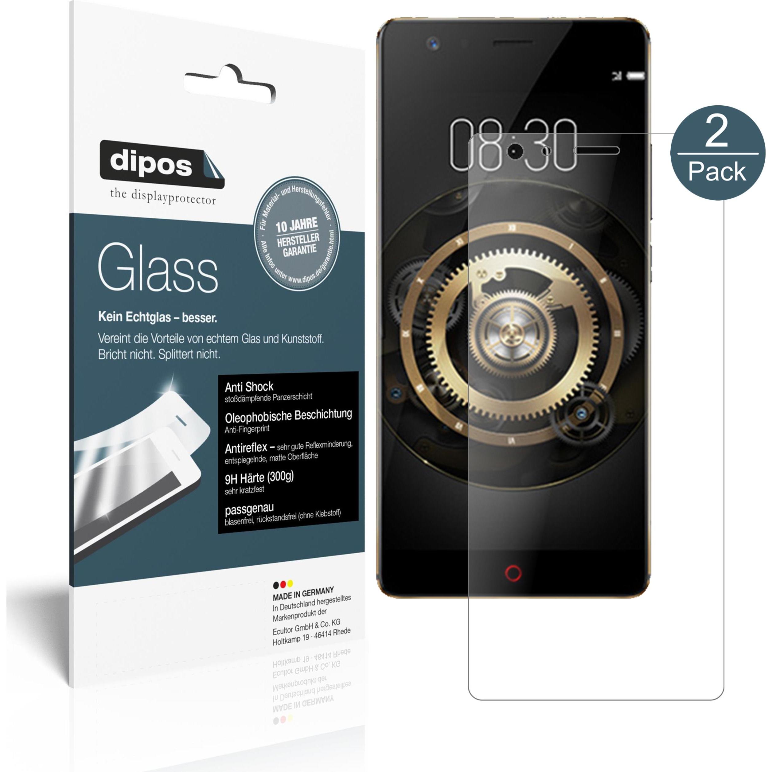 Dipos Displayschutz Anti-Shock (2 Stück, ZTE Nubia Z17 Lite), Smartphone Schutzfolie, Transparent