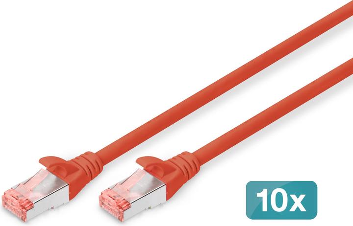 Actual product image Digitus CAT6 S-FTP Patchk.,0,5m, Red (S/FTP, CAT6, 0.50 m)
