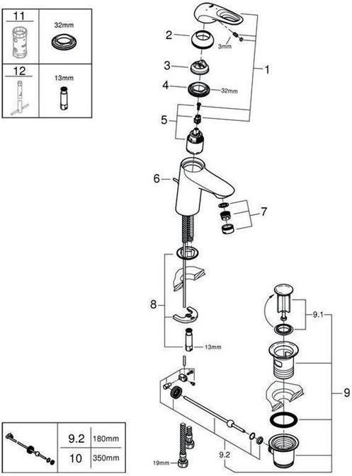 Image du produit Grohe EH-WTbatt EUROSTYLE 1/2pouce, S-Size moon white