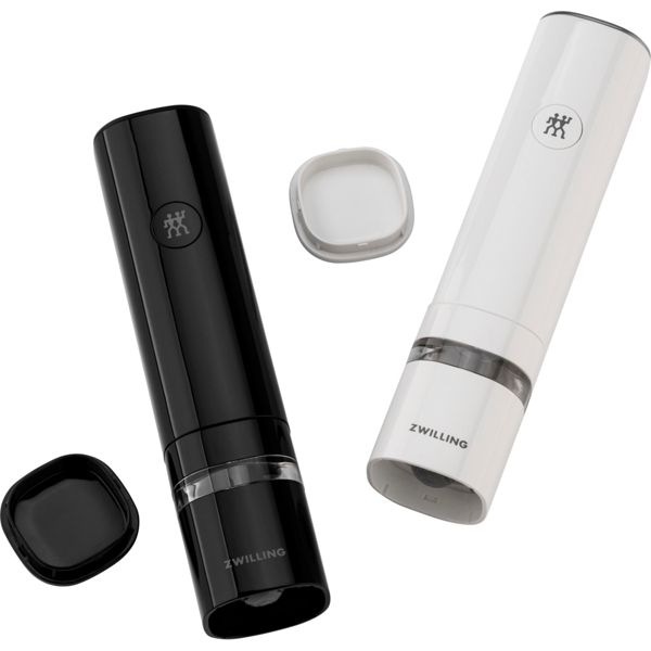 Immagine prodotto Zwilling Set di 2 macinaspezie elettrici Enfinigy, bianco/nero (Pepe, Sale)