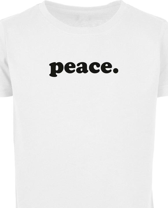 Produktbild Merchcode Girls Peace - Wording Peace White Short Sleeve Tee - 174551 (146, 152)