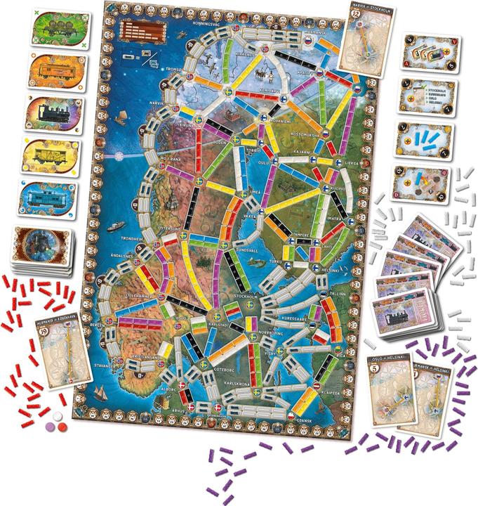 Image du produit Asmodée Ticket to Ride : Northern Lights (Nordic) (DOW720937) (Danois, Finlandais, Norvégien, Suédois, 2 - 5 Joueur)