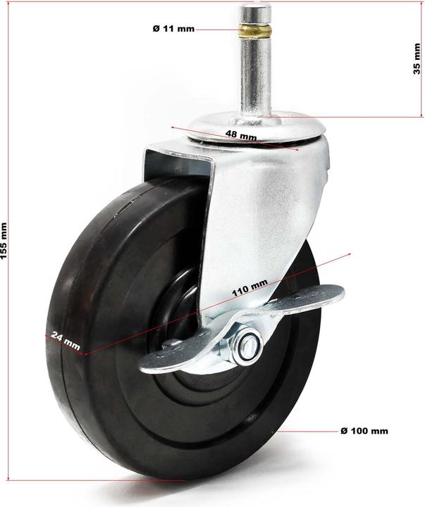 Produktbild Wiltec Plattenheber XXL Ersatzteil Lenkrolle Paneelheber Montagehilfe Regipsplatten