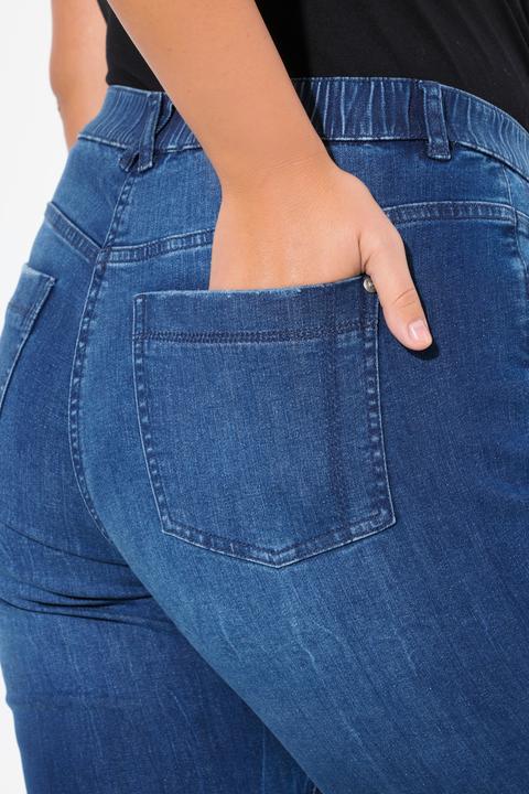 Immagine prodotto Ulla Popken Jeans modello Mandy con cintura comoda e taglio della gamba ampio e dritto (46)