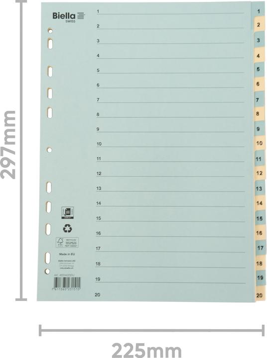 Actual product image Biella Register Cardboard coloured