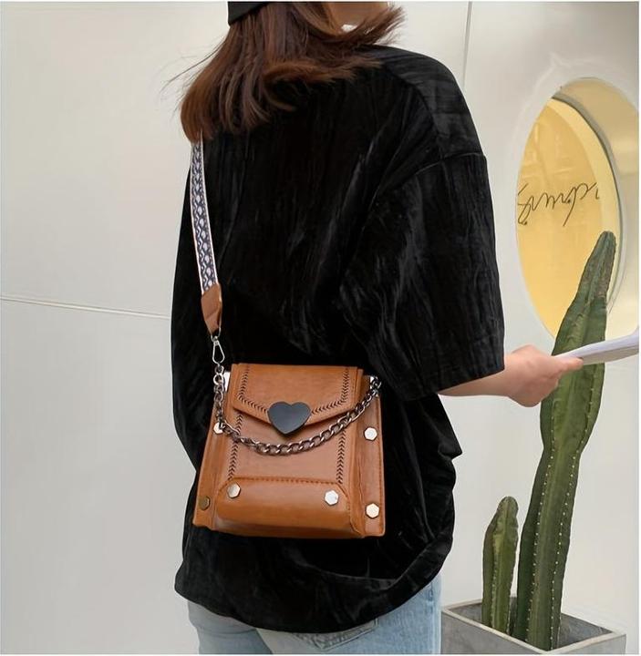 Immagine prodotto Only-Bags.Store Mini borsa crossbody retrò, custodia per telefono cellulare in pelle PU di moda, borsa quadrata con