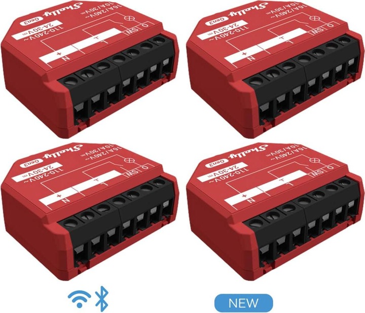 Actual product image Shelly 1PM Gen3 x4 (Switch actuator)