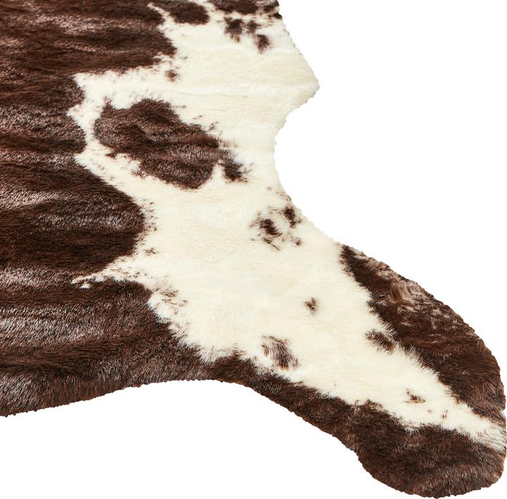 Produktbild Beliani Kunstfell-Teppich Kuh braun / weiss 150 x 200 cm BOGONG