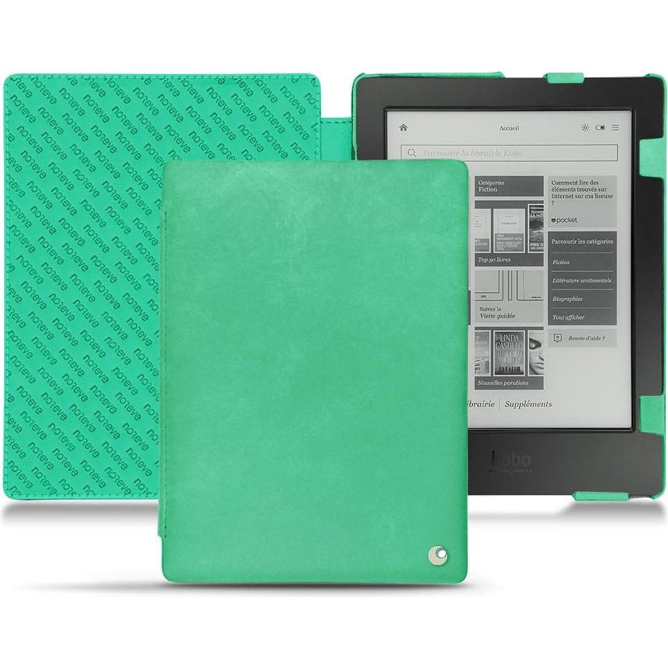 Noreve Lederschutzhülle horizontal (Aura H2O), eReader Zubehör, Grün